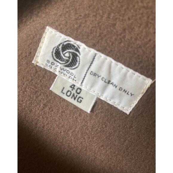 VTG 70’s John Weitz Harbor Master Tan Camel Trench Coat Wool LINED Jacket Sz40L - Picture 8 of 9